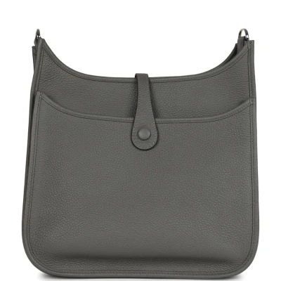 Hermes Evelyne III PM Gris Meyer Clemence Palladium Hardware Hermes Evelyne III PM Gris Meyer Clemence Palladium Hardware