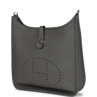 Hermes Evelyne III PM Gris Meyer Clemence Palladium Hardware Hermes Evelyne III PM Gris Meyer Clemence Palladium Hardware