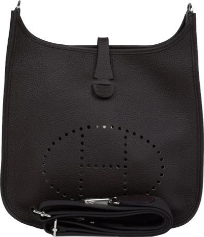 Hermes Evelyne III PM Macassar Clemence Palladium Hardware Hermes Evelyne III PM Macassar Clemence Palladium Hardware