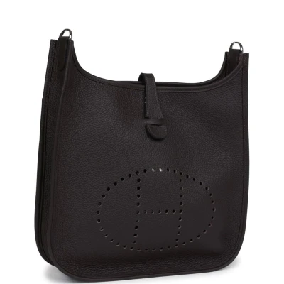 Hermes Evelyne III PM Macassar Clemence Palladium Hardware Hermes Evelyne III PM Macassar Clemence Palladium Hardware