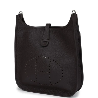 Hermes Evelyne III PM Macassar Clemence Palladium Hardware Hermes Evelyne III PM Macassar Clemence Palladium Hardware