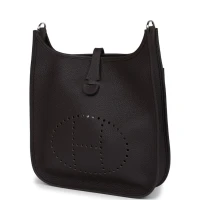 Hermes Evelyne III PM Macassar Clemence Palladium Hardware Hermes Evelyne III PM Macassar Clemence Palladium Hardware