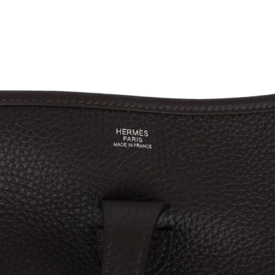 Hermes Evelyne III PM Macassar Clemence Palladium Hardware Hermes Evelyne III PM Macassar Clemence Palladium Hardware