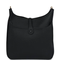 Hermes Evelyne PM Black Clemence Gold Hardware Hermes Evelyne PM Black Clemence Gold Hardware