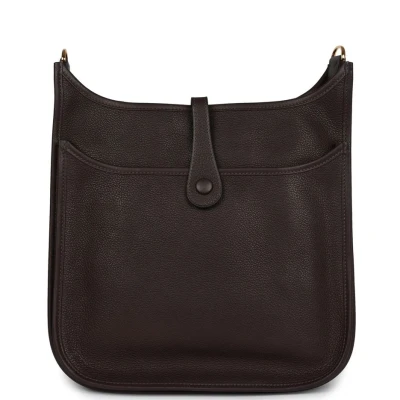 Hermes Evelyne PM Ebene Barenia Faubourg Gold Hardware