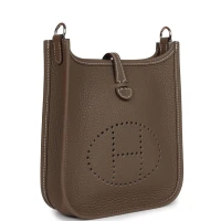 Hermes Evelyne TPM Etoupe Clemence Palladium Hardware Hermes Evelyne TPM Etoupe Clemence Palladium Hardware