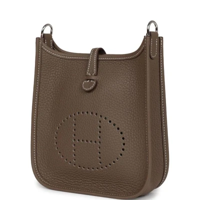 Hermes Evelyne TPM Etoupe Clemence Palladium Hardware Hermes Evelyne TPM Etoupe Clemence Palladium Hardware