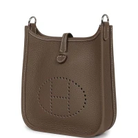 Hermes Evelyne TPM Etoupe Clemence Palladium Hardware Hermes Evelyne TPM Etoupe Clemence Palladium Hardware