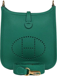Hermes Evelyne TPM Vert Vertigo Clemence Gold Hardware Hermes Evelyne TPM Vert Vertigo Clemence Gold Hardware