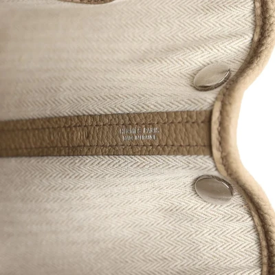 Hermes Garden Party 30 Beige Marfa Negonda Palladium Hardware Hermes Garden Party 30 Beige Marfa Negonda Palladium Hardware