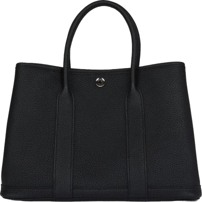 Hermes Garden Party 30 Black Negonda Palladium Hardware Hermes Garden Party 30 Black Negonda Palladium Hardware