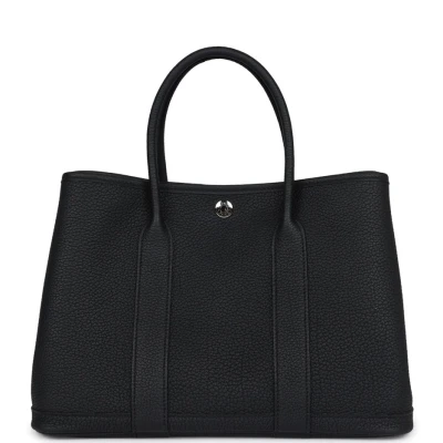 Hermes Garden Party 30 Black Negonda Palladium Hardware Hermes Garden Party 30 Black Negonda Palladium Hardware