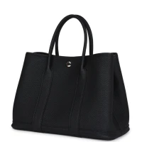 Hermes Garden Party 30 Black Negonda Palladium Hardware Hermes Garden Party 30 Black Negonda Palladium Hardware
