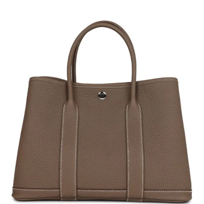 Hermes Garden Party 30 Etoupe Negonda Palladium Hardware Hermes Garden Party 30 Etoupe Negonda Palladium Hardware