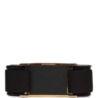 Hermes Geta Black Chevre Gold Hardware