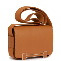 Hermes Geta Caramel Chevre Palladium Hardware