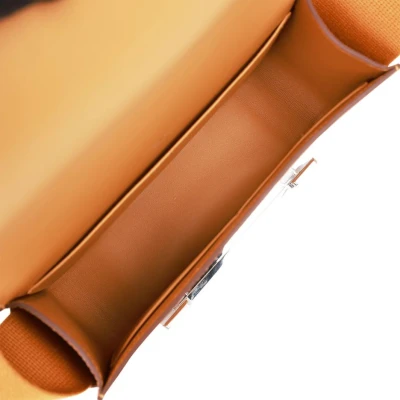 Hermes Geta Caramel Chevre Palladium Hardware