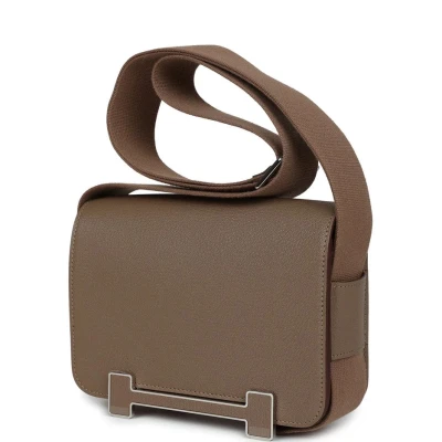 Hermes Geta Etoupe Chevre Palladium Hardware Hermes Geta Etoupe Chevre Palladium Hardware
