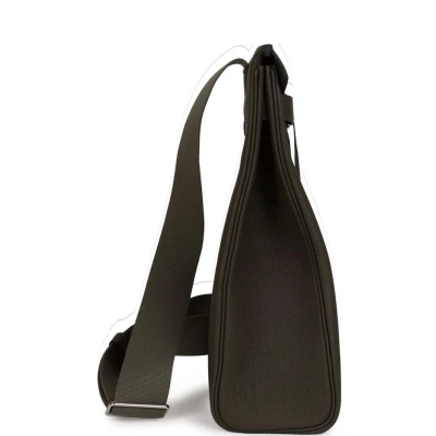 Hermes Hac A Dos GM Backpack Vert De Gris Togo Palladium Hardware