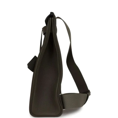 Hermes Hac A Dos GM Backpack Vert De Gris Togo Palladium Hardware