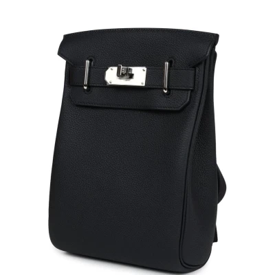 Hermes Hac A Dos PM Black Togo Palladium Hardware Hermes Hac A Dos PM Black Togo Palladium Hardware