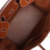 Hermes HAC Birkin 32 Toile and Fauve Barenia Palladium Hardware Hermes HAC Birkin 32 Toile and Fauve Barenia Palladium Hardware
