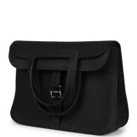 Hermes Halzan 25 Caban Clemence Palladium Hardware Hermes Halzan 25 Caban Clemence Palladium Hardware