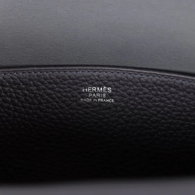 Hermes Halzan 25 Caban Clemence Palladium Hardware Hermes Halzan 25 Caban Clemence Palladium Hardware
