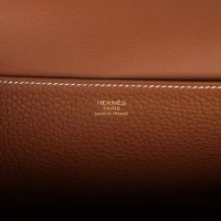 Hermes Halzan 31 Gold Clemence Gold Hardware