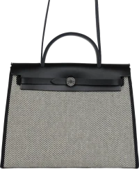 Hermes Herbag Zip 31 PM Black and White Criss Viking Toile and Hunter Palladium Hardware Hermes Herbag Zip 31 PM Black and White Criss Viking Toile and Hunter Palladium Hardware
