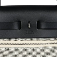 Hermes Herbag Zip 31 PM Black and White Criss Viking Toile and Hunter Palladium Hardware Hermes Herbag Zip 31 PM Black and White Criss Viking Toile and Hunter Palladium Hardware