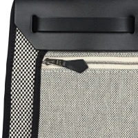 Hermes Herbag Zip 31 PM Black and White Criss Viking Toile and Hunter Palladium Hardware Hermes Herbag Zip 31 PM Black and White Criss Viking Toile and Hunter Palladium Hardware