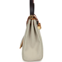 Hermes Herbag Zip 31 PM Ebene/Black/Naturel Sable Hunter & Beton Toile Militaire Gold Hardware Hermes Herbag Zip 31 PM Ebene/Black/Naturel Sable Hunter & Beton Toile Militaire Gold Hardware