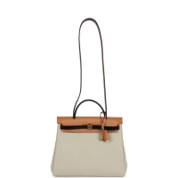 Hermes Herbag Zip 31 PM Ebene/Black/Naturel Sable Hunter & Beton Toile Militaire Gold Hardware Hermes Herbag Zip 31 PM Ebene/Black/Naturel Sable Hunter & Beton Toile Militaire Gold Hardware