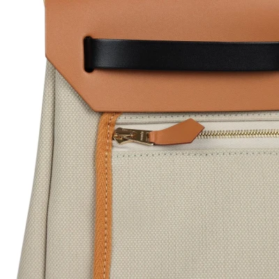 Hermes Herbag Zip 31 PM Ebene/Black/Naturel Sable Hunter & Beton Toile Militaire Gold Hardware Hermes Herbag Zip 31 PM Ebene/Black/Naturel Sable Hunter & Beton Toile Militaire Gold Hardware