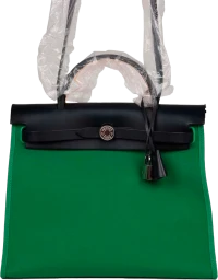 Hermes Herbag Zip PM 31 Bambou Toile H/Bleu Indigo Vache Hunter Palladium Hardware Hermes Herbag Zip PM 31 Bambou Toile H/Bleu Indigo Vache Hunter Palladium Hardware