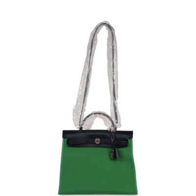 Hermes Herbag Zip PM 31 Bambou Toile H/Bleu Indigo Vache Hunter Palladium Hardware Hermes Herbag Zip PM 31 Bambou Toile H/Bleu Indigo Vache Hunter Palladium Hardware