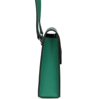 Hermes Hermesnap Wallet Vert Vertigo Epsom Palladium and Lacquered Hardware Hermes Hermesnap Wallet Vert Vertigo Epsom Palladium and Lacquered Hardware