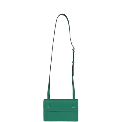 Hermes Hermesnap Wallet Vert Vertigo Epsom Palladium and Lacquered Hardware Hermes Hermesnap Wallet Vert Vertigo Epsom Palladium and Lacquered Hardware