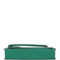 Hermes Hermesnap Wallet Vert Vertigo Epsom Palladium and Lacquered Hardware Hermes Hermesnap Wallet Vert Vertigo Epsom Palladium and Lacquered Hardware