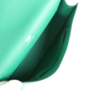 Hermes Hermesnap Wallet Vert Vertigo Epsom Palladium and Lacquered Hardware Hermes Hermesnap Wallet Vert Vertigo Epsom Palladium and Lacquered Hardware