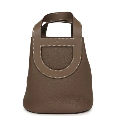 Hermes In-The-Loop 18 Etoupe Clemence and Swift Gold Hardware Hermes In-The-Loop 18 Etoupe Clemence and Swift Gold Hardware