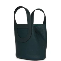 Hermes In-The-Loop 18 Vert Cypress Clemence and Swift Palladium Hardware
