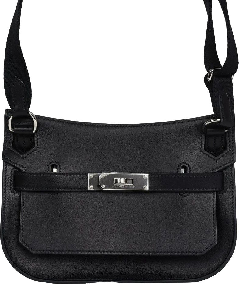 Hermes Jypsiere Mini Black Evercolor Palladium Hardware