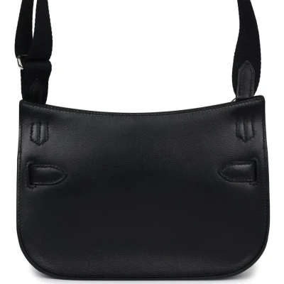 Hermes Jypsiere Mini Black Evercolor Palladium Hardware Hermes Jypsiere Mini Black Evercolor Palladium Hardware
