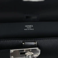 Hermes Jypsiere Mini Black Evercolor Palladium Hardware Hermes Jypsiere Mini Black Evercolor Palladium Hardware