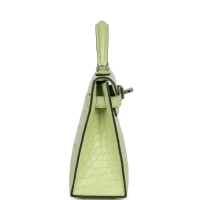 Hermes Kelly 20 Sellier Jaune Bourgeon Matte Alligator Palladium Hardware
