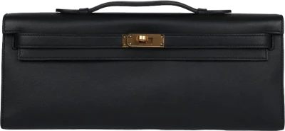 Hermes Kelly Cut Black Swift Gold Hardware Hermes Kelly Cut Black Swift Gold Hardware