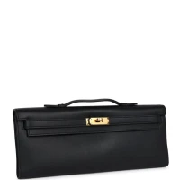 Hermes Kelly Cut Black Swift Gold Hardware Hermes Kelly Cut Black Swift Gold Hardware