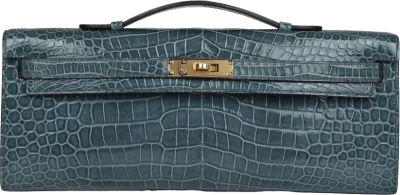 Hermes Kelly Cut Colvert Shiny Porosus Crocodile Gold Hardware Hermes Kelly Cut Colvert Shiny Porosus Crocodile Gold Hardware